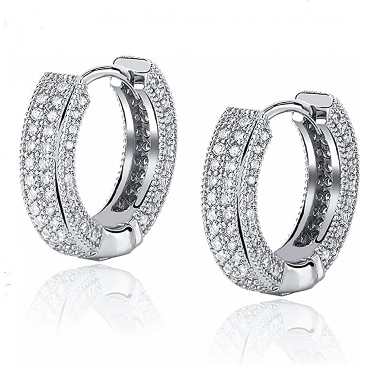 10mm Iced Hoop Earring